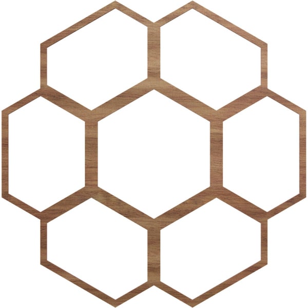Ekena Millwork Florin Wood Fretwork Pierced Ceiling Medallion, Walnut, 32"OD x 13 5/8"ID x 1/4"T CMWP32X32X0250FOWA - main